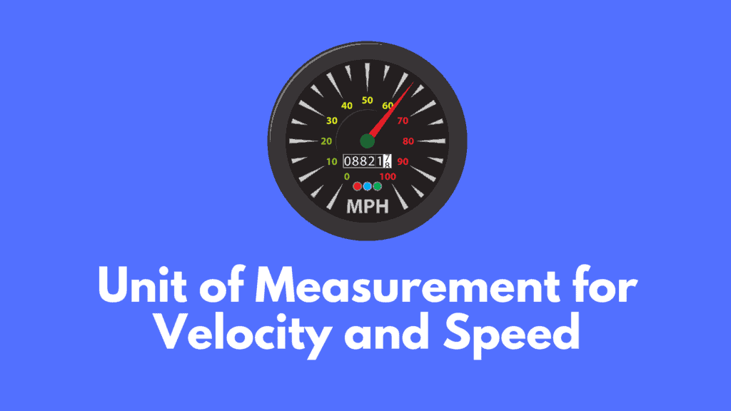Unit of Measurement for Velocity and Speed - blog banner