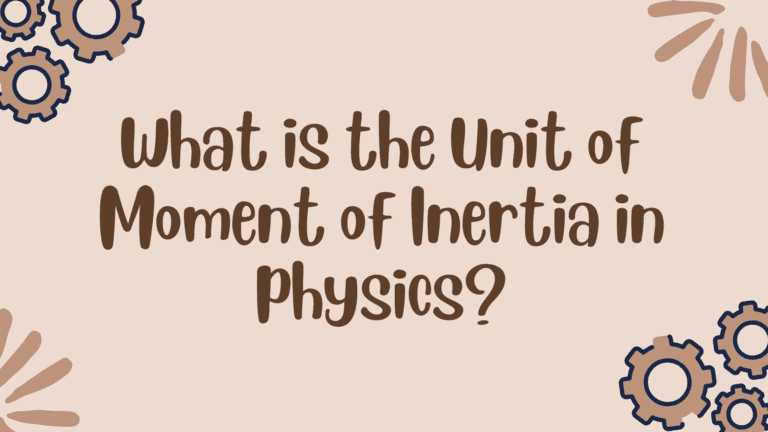 moment of inertia unit