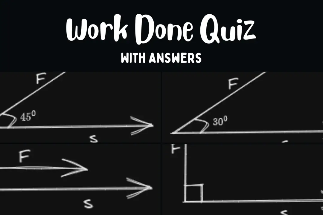 Work done quiz with answers