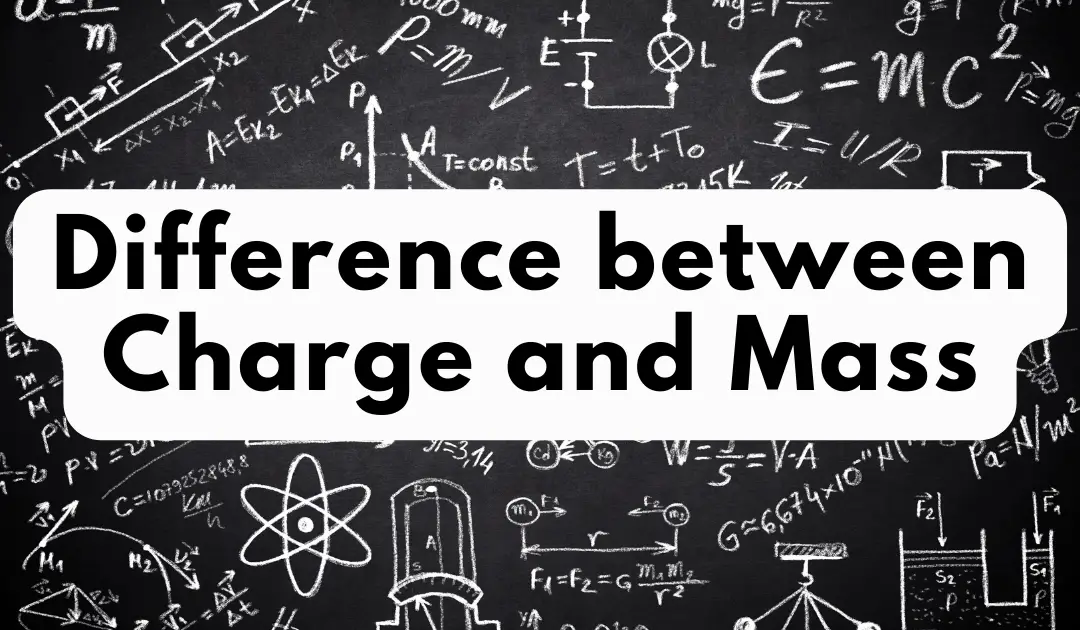 Difference between Charge and Mass