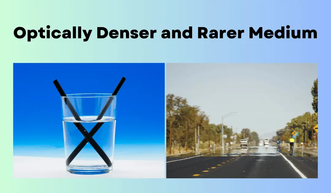 Optically Denser and Rarer Medium